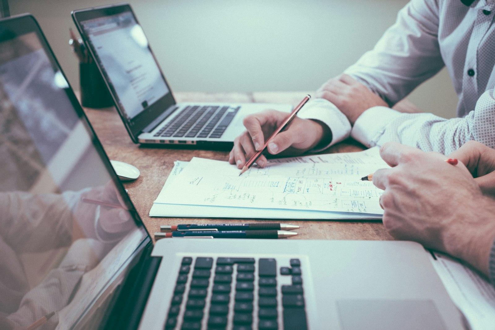 Reviewing financial documents